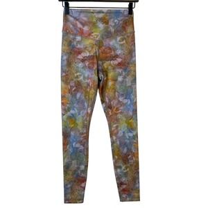 Lole (XS) Yoga High Rise Ankle Leggings Watercolor Dye Multicolor 26”
